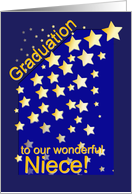 Graduation Stars, Niece, from Aunt and Uncle card
