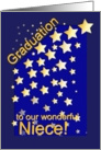 Graduation Stars, Niece, from Aunt and Uncle card