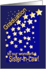 Graduation Stars, Sister-in-Law, from in-Laws card