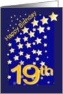 Happy Birthday Stars, 19 card