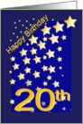 Happy Birthday Stars, 20 card