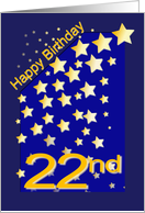 Happy Birthday Stars, 22 card