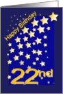 Happy Birthday Stars, 22 card