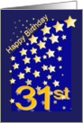 Happy Birthday Stars, 31 card