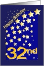 Happy Birthday Stars, 32 card