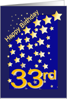 Happy Birthday Stars, 33 card