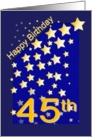 Happy Birthday Stars, 45 card