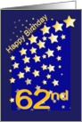 Happy Birthday Stars, 62 card