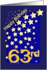 Happy Birthday Stars, 63 card