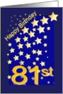 Happy Birthday Stars, 81 card