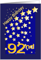 Happy Birthday Stars, 92 card