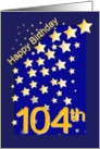 Happy Birthday Stars, 104 card