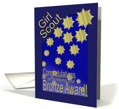 Junior Girl Scout Bronze Award card (421578)