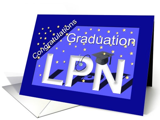 Graduation LPN Degree card (423306)