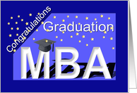 Graduation MBA Degree card