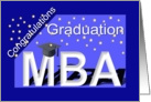 Graduation MBA Degree card