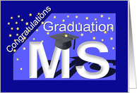 Graduation MS Degree card