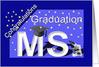 Graduation MS Degree card