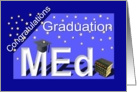 Graduation M.Ed. Degree card