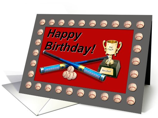 Baseball Coach Birthday 2 card (426862)