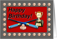 Baseball Coach Birthday 2 card