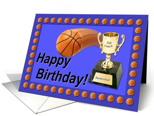 Basketball Coach Birthday card (426863)