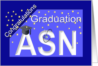 Graduation ASN Degree card