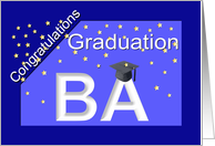 Graduation BA Degree card