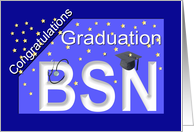 Graduation BSN Degree card