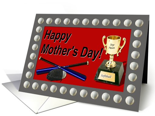 Softball Mother's Day card (428615)