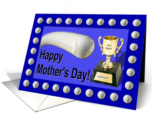 Softball Mother's Day card (428616)