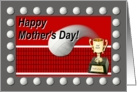 Volleyball Mother’s Day, Red and Gray card