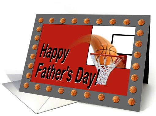 Basketball Father's Day, Red and Gray card (429068)