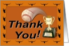 Longhorn Baseball Thank You, 4 card