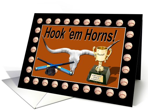 Longhorn Baseball Hook 'em Horns 13 card (430992)
