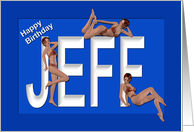 Jeff’s Birthday Pin-Up Girls, Blue card