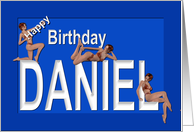 Daniel’s Birthday Pin-Up Girls, Blue card