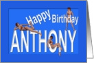 Anthony’s Birthday Pin-Up Girls, Blue card