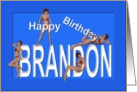 Brandon’s Birthday Pin-Up Girls, Blue card