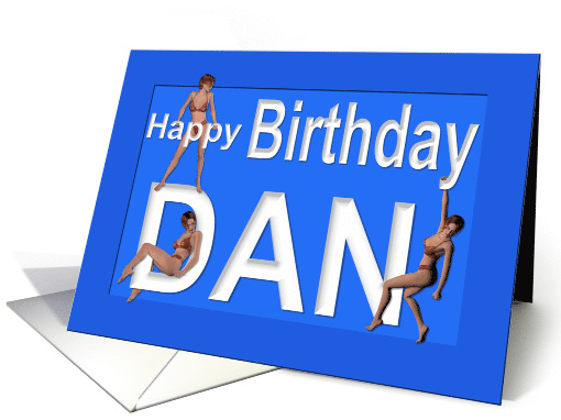 Dan's Birthday Pin-Up Girls, Blue card (459148)