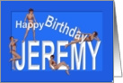Jeremy’s Birthday Pin-Up Girls, Blue card