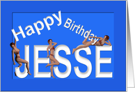 Jesse’s Birthday Pin-Up Girls, Blue card
