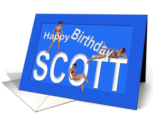Scott's Birthday Pin-Up Girls, Blue, Sexy, Adult, Sensual,... (460967)