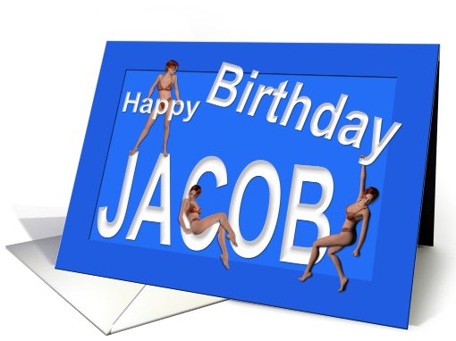 Jacob's Birthday Pin-Up Girls, Blue, Sexy, Adult, Sensual,... (463058)
