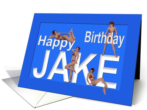 Jake's Birthday Pin-Up Girls, Blue, Sexy, Adult, Sensual,... (463066)