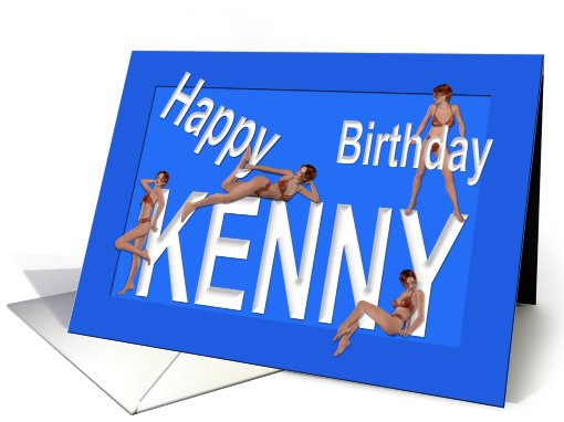 Kenny's Birthday Pin-Up Girls, Blue, Sexy, Adult, Sensual,... (464060)