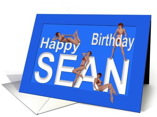 Sean's Birthday Pin-Up Girls, Blue, Sexy, Adult, Sensual,... (464062)