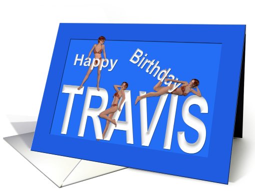 Travis's Birthday Pin-Up Girls, Blue, Sexy, Adult,... (464079)