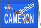 Cameron’s Birthday Pin-Up Girls, Blue, Sexy, Adult, Sensual, Erotic, Naughty card