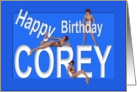 Corey’s Birthday Pin-Up Girls, Blue, Sexy, Adult, Sensual, Erotic, Naughty card